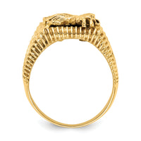 14k Men's Onyx Eagle Ring-OR53