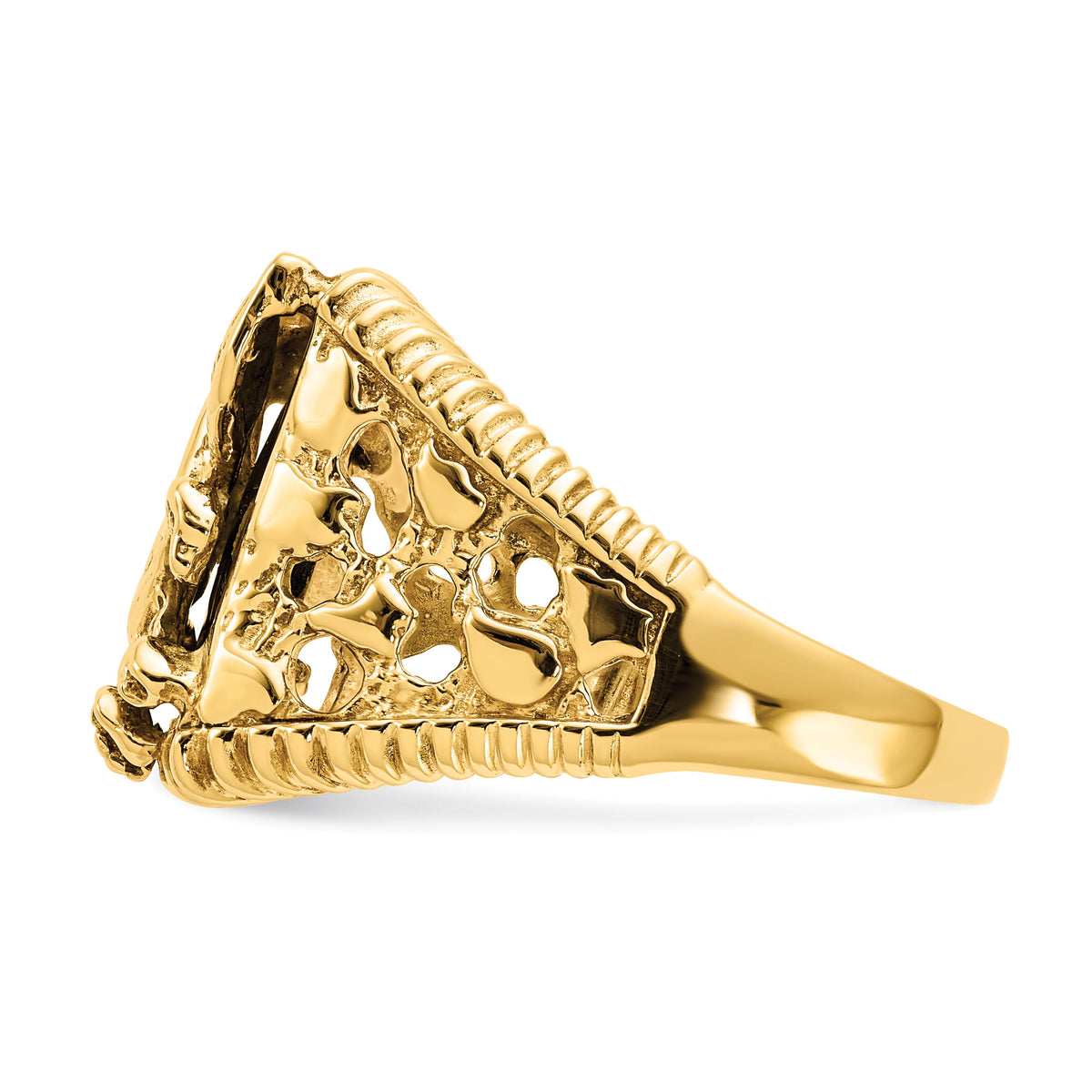 14k Men's Onyx Eagle Ring-OR53