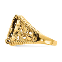 14k Men's Onyx Eagle Ring-OR53