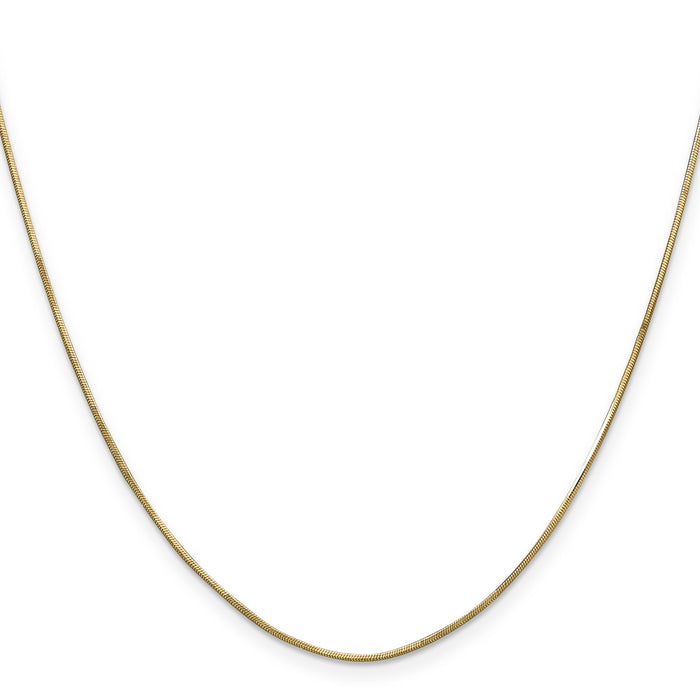 14k .8mm Octagonal Snake Chain-OSA100-18