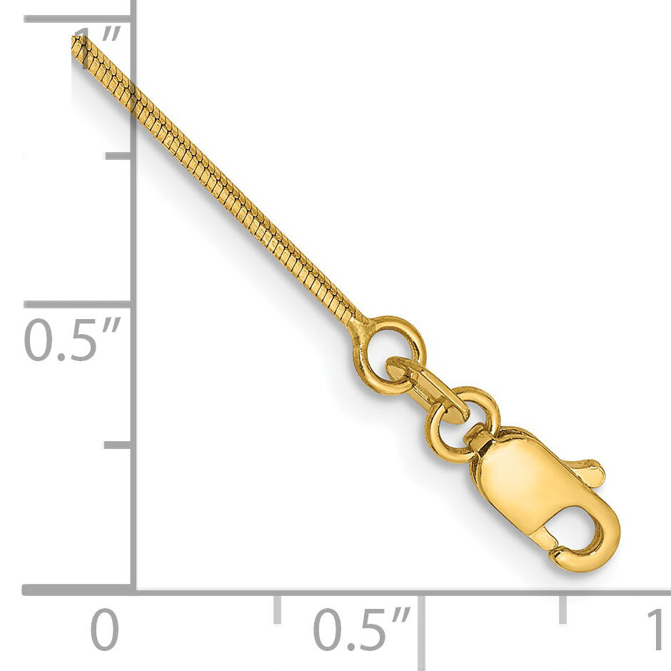 14k .8mm Octagonal Snake Chain Anklet-OSA100-9 – Zhaveri Jewelers