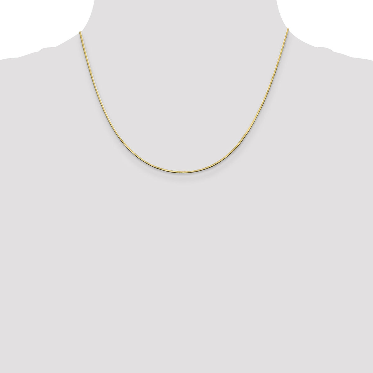 14k 1mm Octagonal Snake Chain-OSA150-18