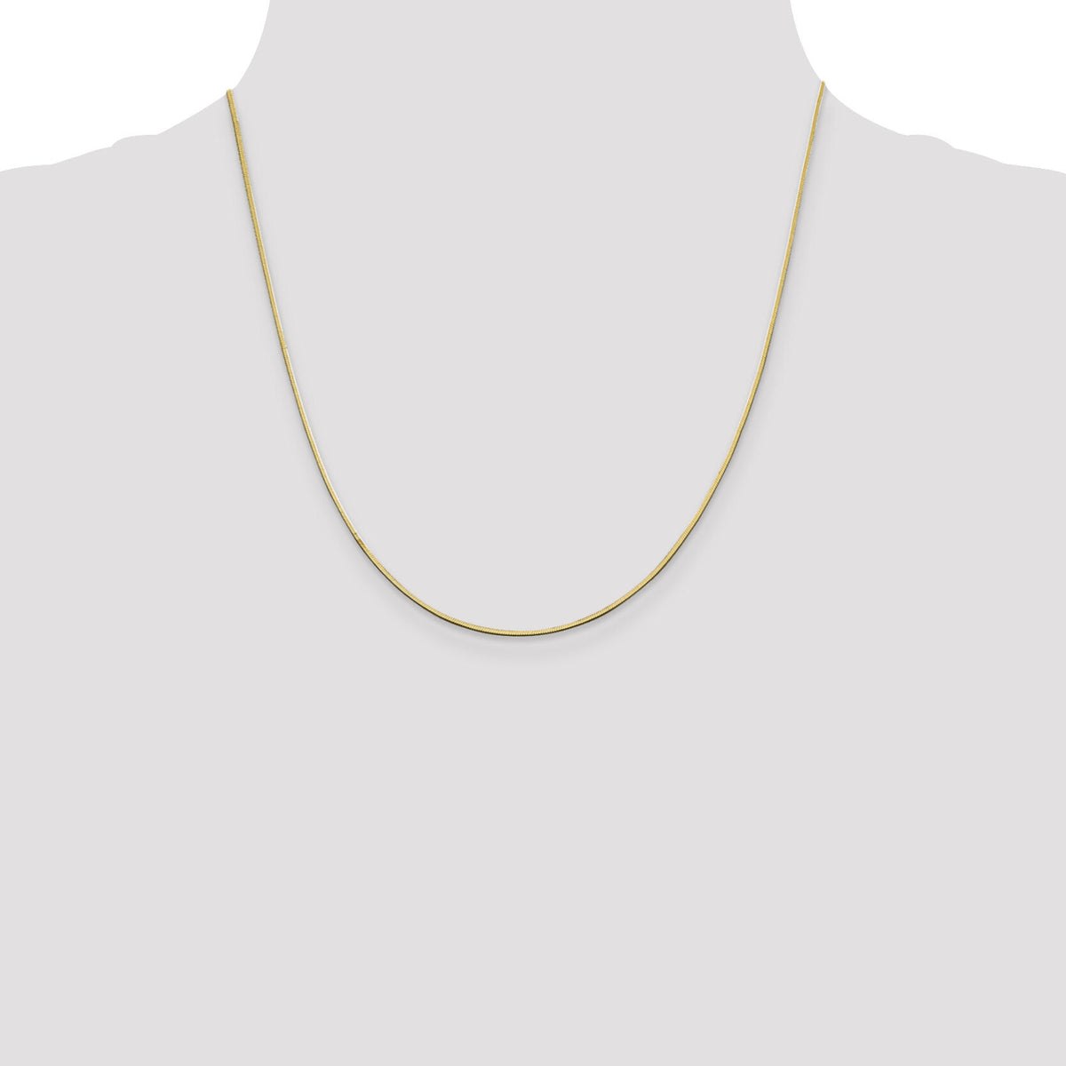 14k 1mm Octagonal Snake Chain-OSA150-20