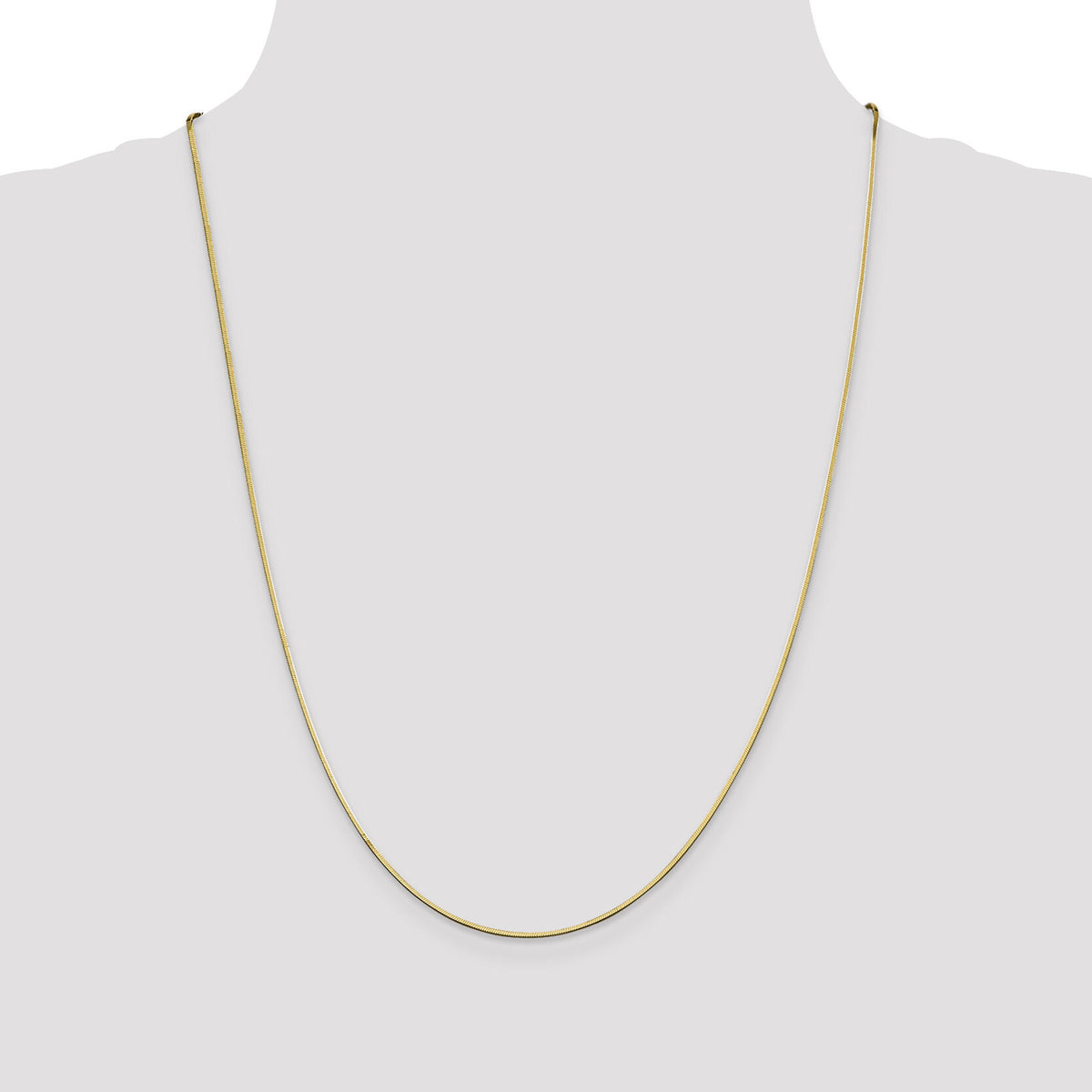 14k 1mm Octagonal Snake Chain-OSA150-24