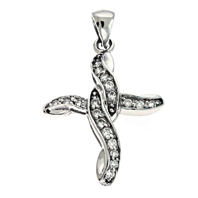 White Gold Diamond Cross