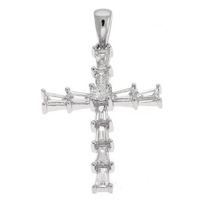 White Gold Cross Pendant