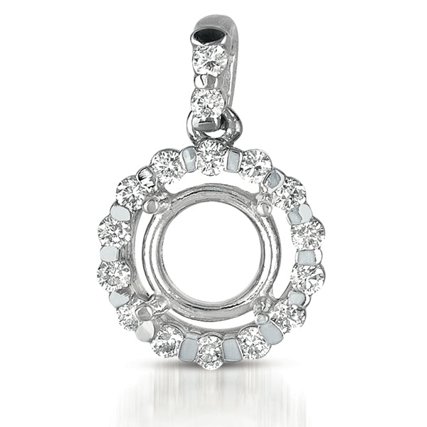 Diamond Pendant For 1ct Round Stone