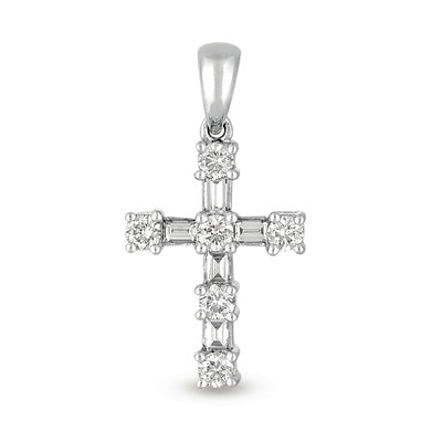 White Gold Cross Pendant