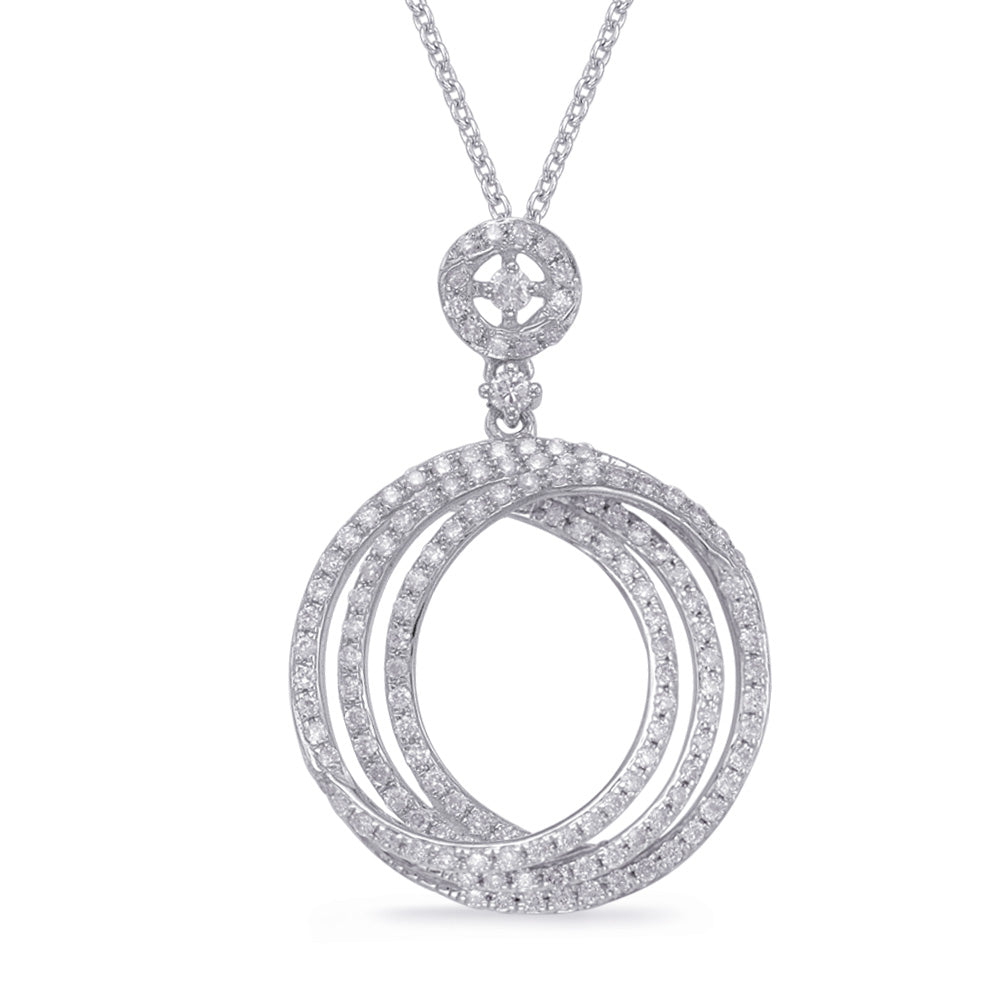 White Gold  Diamond Pendant