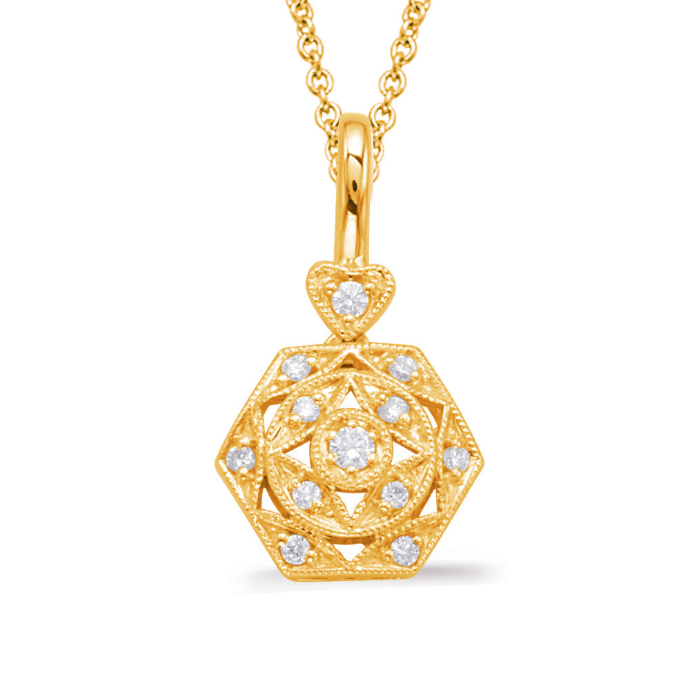 Yellow Gold Diamond Pendant