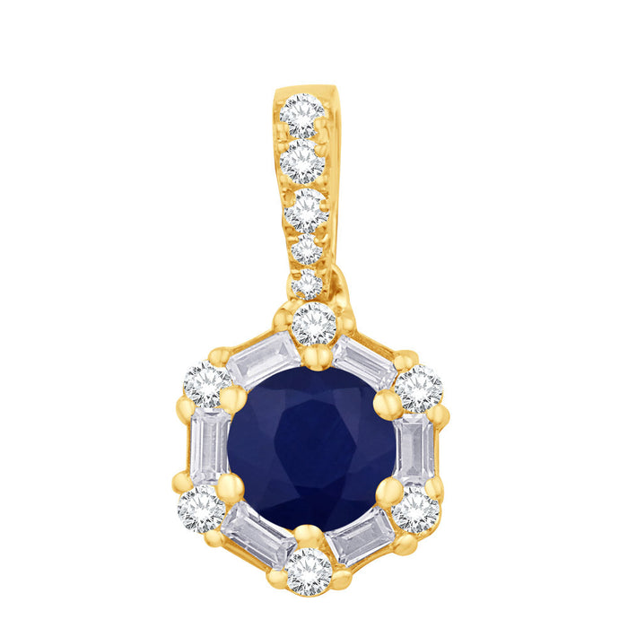 Yellow Gold Diamond & Sapphire