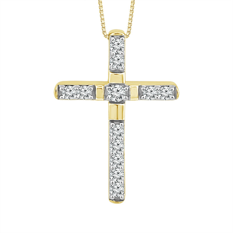 Diamond Cross Pendant 0.33 ct tw 10k Yellow Gold-PC0340A78Y0