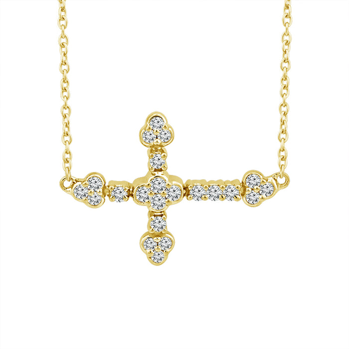 Diamond Cross Pendant 0.17 ct tw 10k Yellow Gold-PC0392A78Y0