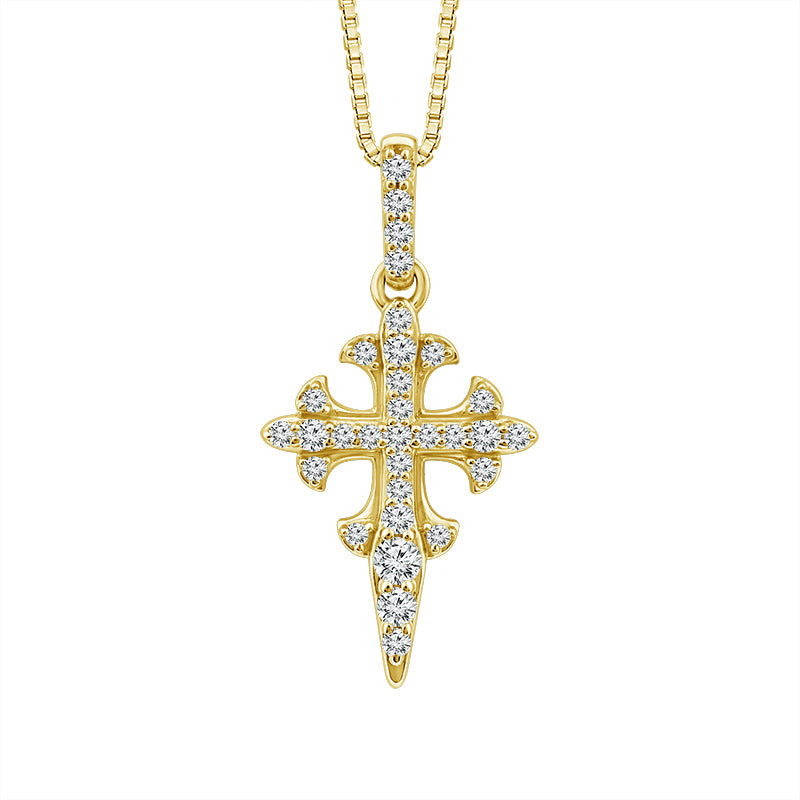 Diamond Fashion Pendant 0.17 ct tw 10k Yellow Gold-PC0416A78Y0