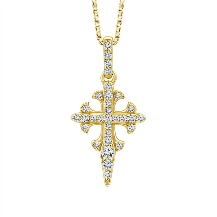 Diamond Fashion Pendant 0.17 ct tw 10k Yellow Gold-PC0416A78Y0