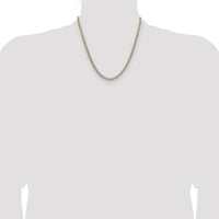 14k 3.7mm Lightweight PavÃ© Flat Cuban Chain-PCB100-20