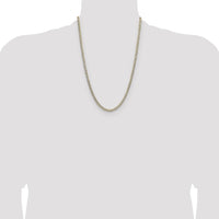 14k 3.7mm Lightweight PavÃ© Flat Cuban Chain-PCB100-24
