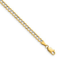 14k 3.7mm Lightweight PavÃ© Flat Cuban Chain-PCB100-7
