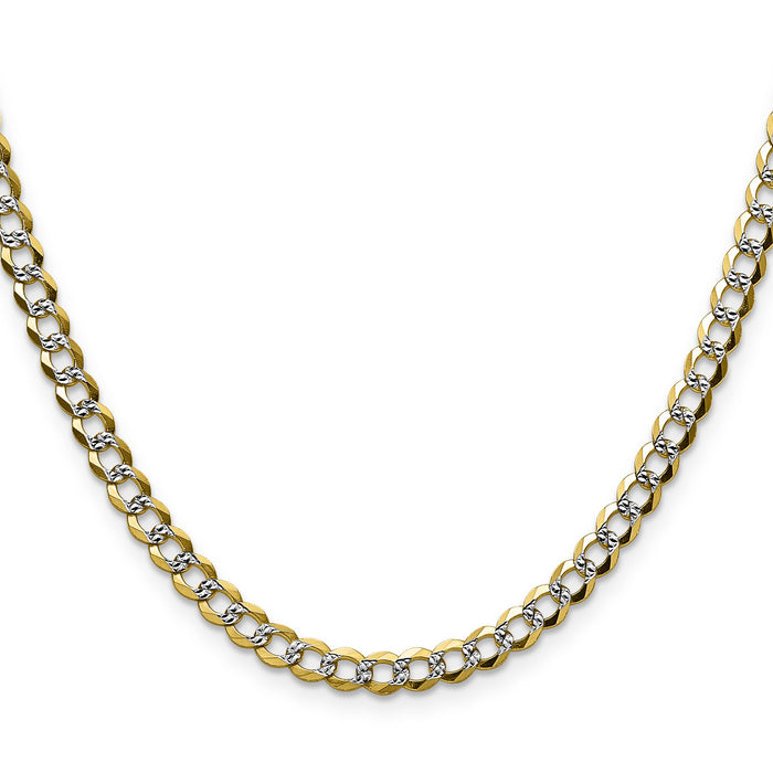 14k 4.7mm Lightweight PavÃ© Flat Cuban Chain-PCB120-16