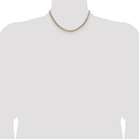 14k 4.7mm Lightweight PavÃ© Flat Cuban Chain-PCB120-16