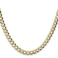 14k 5.9mm Lightweight PavÃ© Flat Cuban Chain-PCB150-16