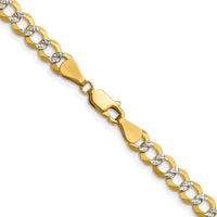 14k 5.9mm Lightweight PavÃ© Flat Cuban Chain-PCB150-18