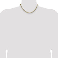 14k 5.9mm Lightweight PavÃ© Flat Cuban Chain-PCB150-16
