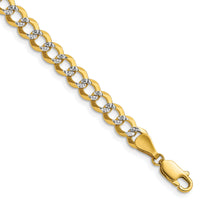 14k 5.9mm Lightweight PavÃ© Flat Cuban Chain-PCB150-7