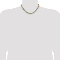 14k 7.2mm Lightweight PavÃ© Flat Cuban Chain-PCB180-16