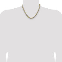 14k 7.2mm Lightweight PavÃ© Flat Cuban Chain-PCB180-18