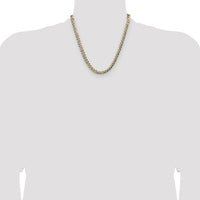 14k 7.2mm Lightweight PavÃ© Flat Cuban Chain-PCB180-20