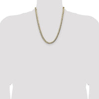 14k 7.2mm Lightweight PavÃ© Flat Cuban Chain-PCB180-22