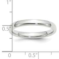 Platinum 3mm Comfort-Fit Wedding Band-PCF030