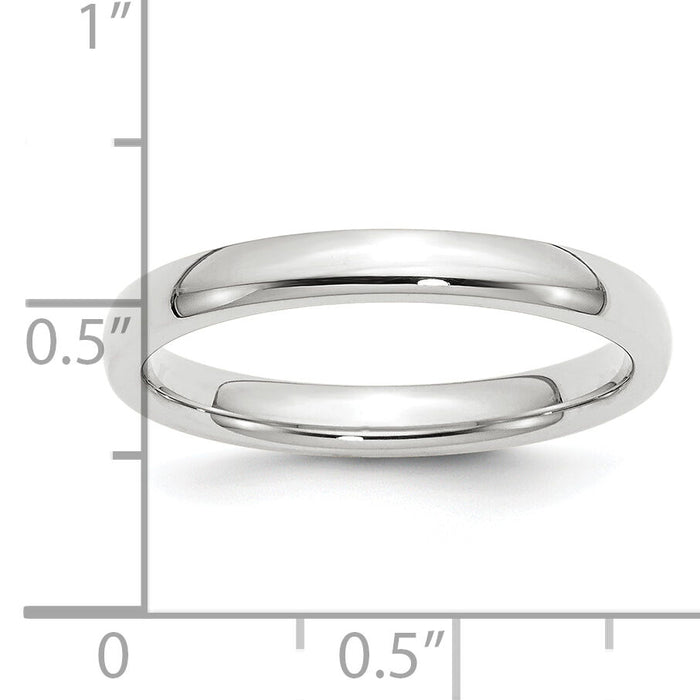 Platinum 3mm Comfort-Fit Wedding Band-PCF030