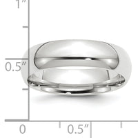 Platinum 6mm Comfort-Fit Wedding Band-PCF060