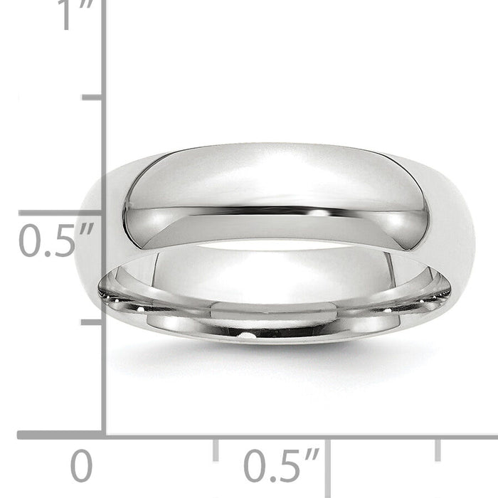 Platinum 6mm Comfort-Fit Wedding Band-PCF060