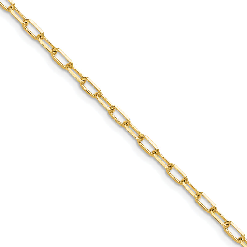 14k 3.0mm Solid Beveled D/C Paperclip Chain (100 inch Spool)-PCL080-100