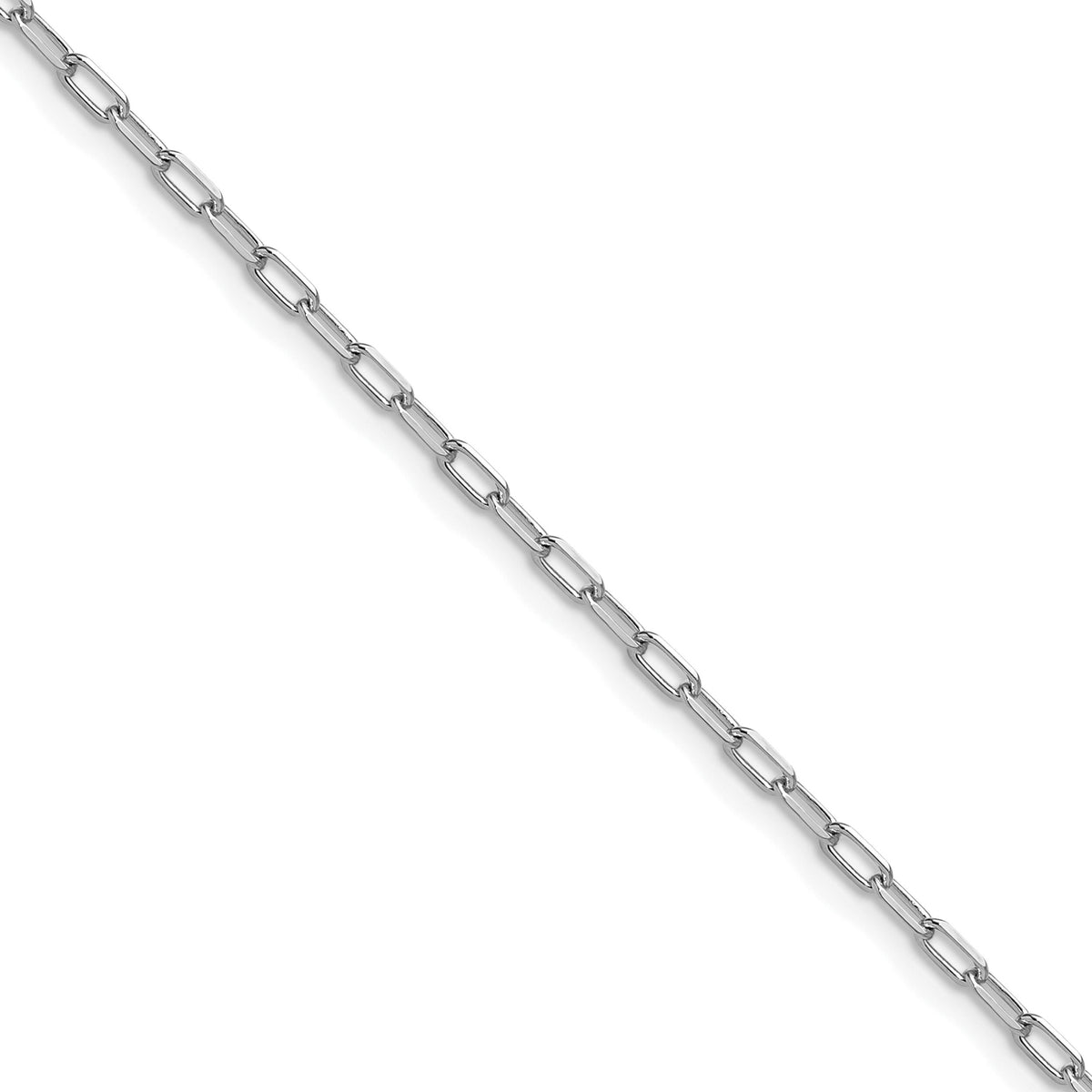14k White Gold 2.2mm Solid Beveled D/C Paperclip Chain (100 inch Spool)-PCLW060-100