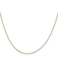 14k .5mm Box with Spring Ring Clasp Chain-PEN1-22