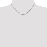 14k White Gold 1.3mm Curb Pendant Chain-PEN100-16