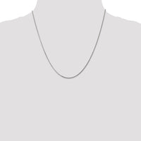 14k White Gold 1.3mm Curb Pendant Chain-PEN100-20