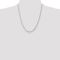 14k White Gold 1.3mm Curb Pendant Chain-PEN100-22
