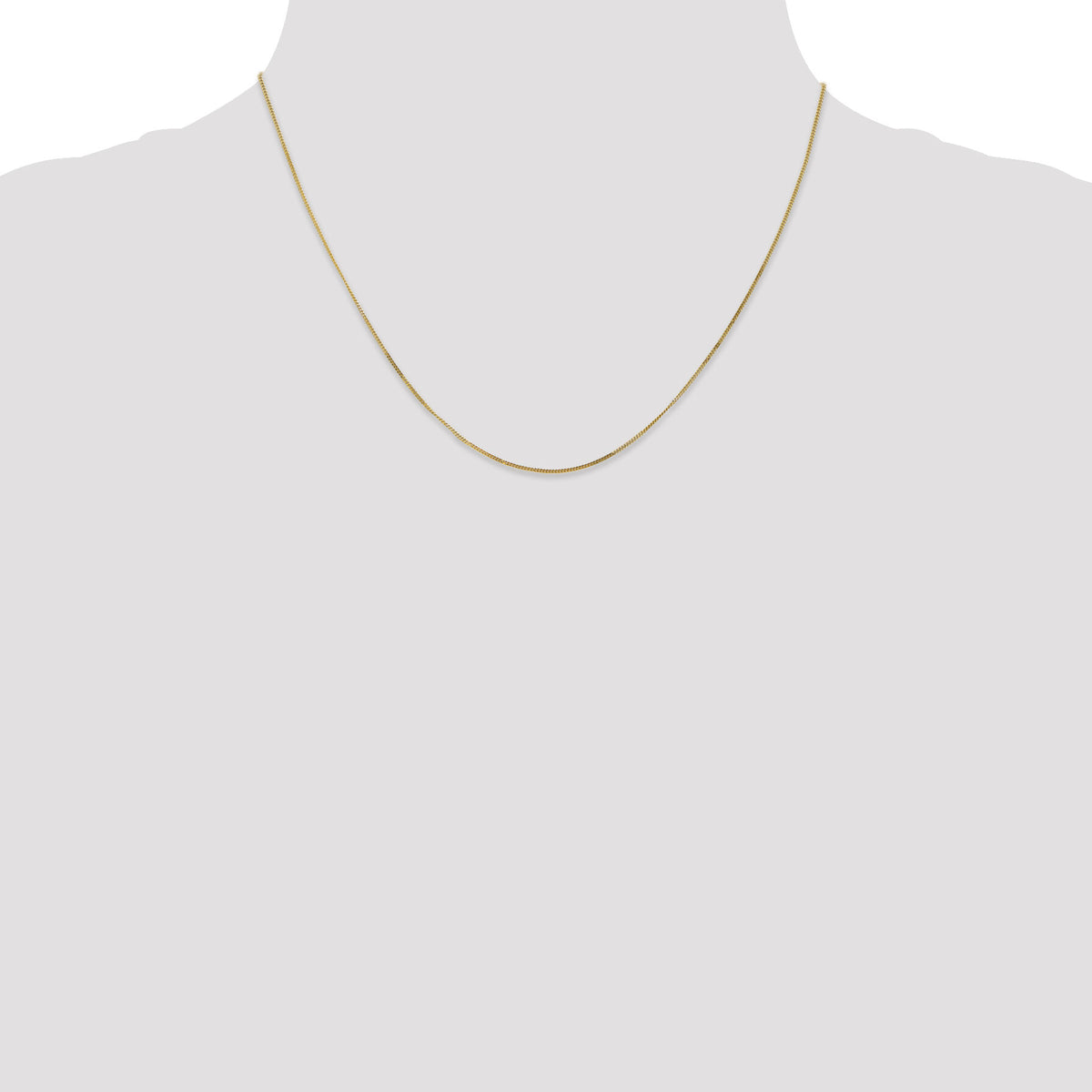 14k .9mm Curb Pendant Chain-PEN101-18