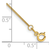 14ky .9mm Curb Chain Anklet-PEN101-10