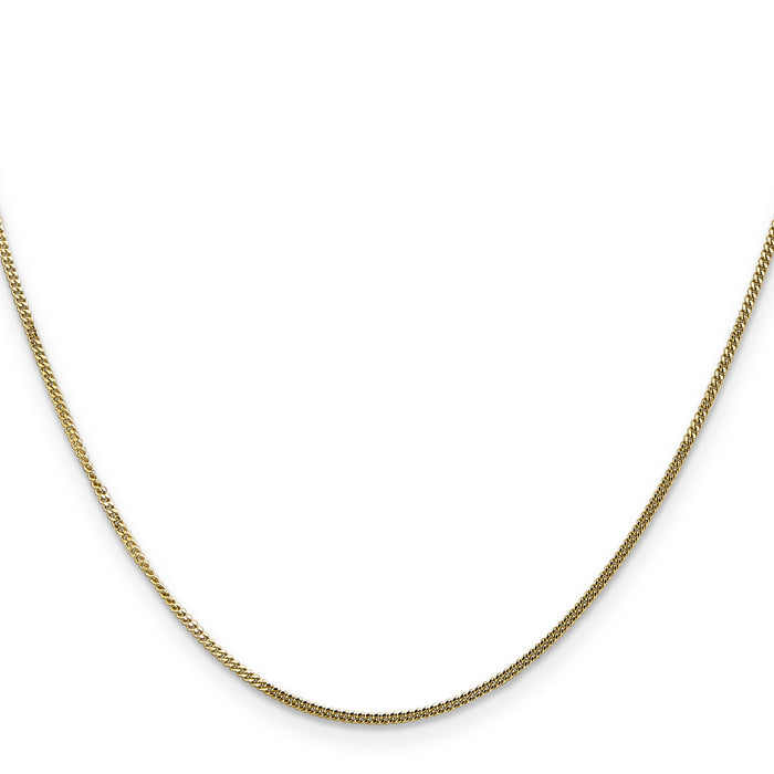 14k 1.3mm Curb Pendant Chain-PEN102-22