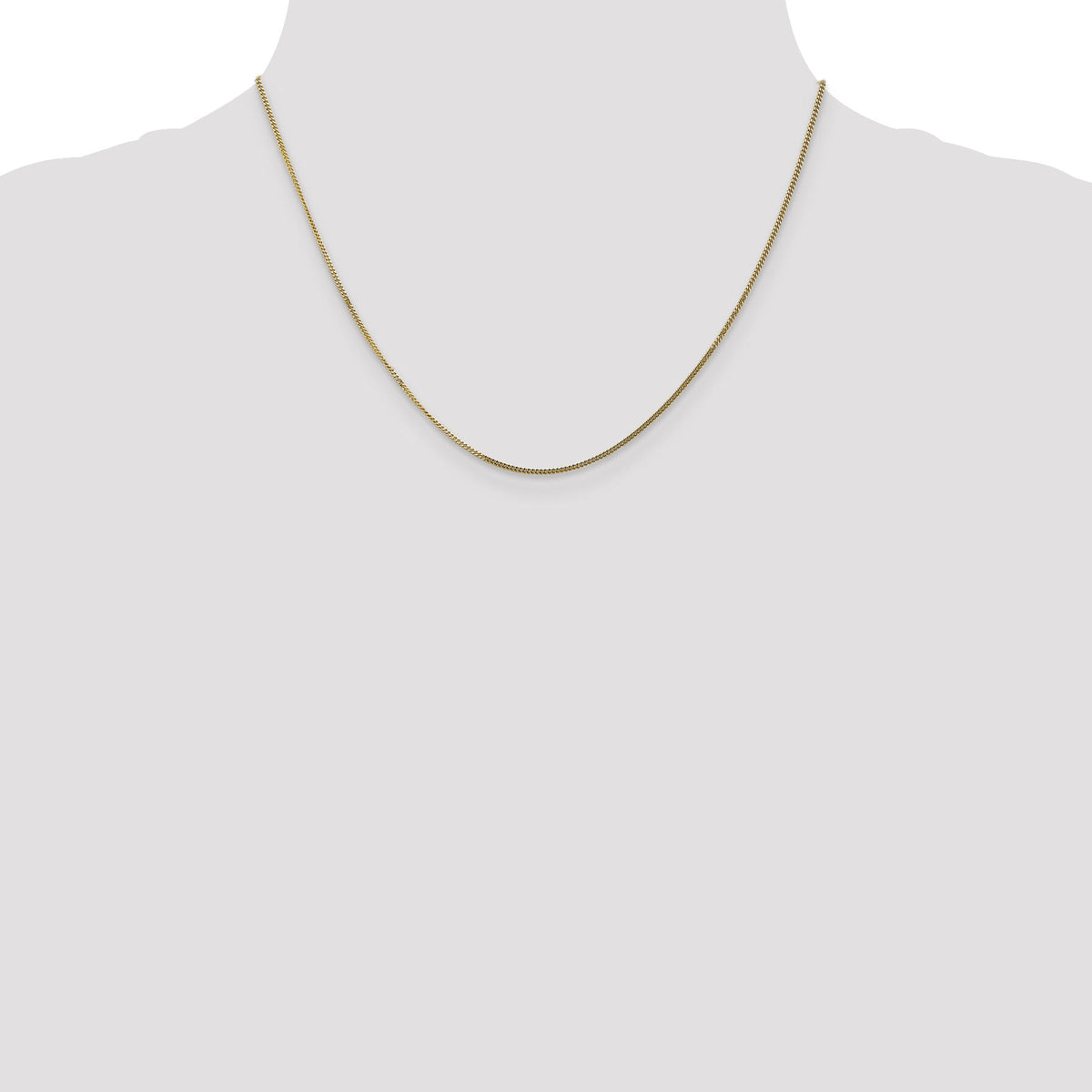 14k 1.3mm Curb Pendant Chain-PEN102-18