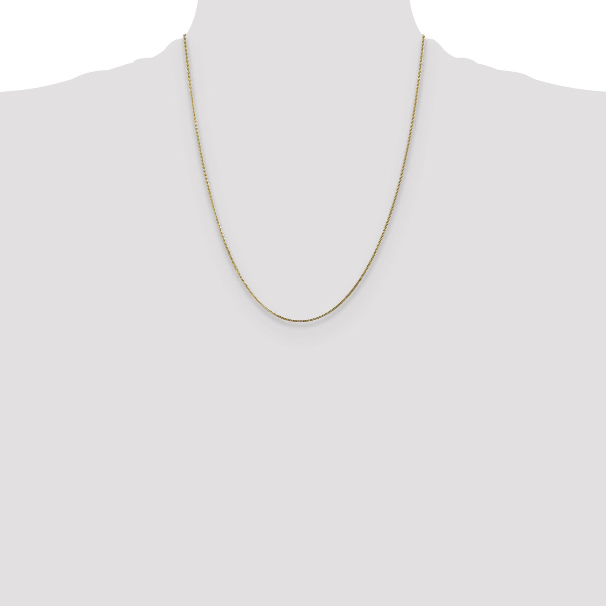 14k 1.3mm Curb Pendant Chain-PEN102-22