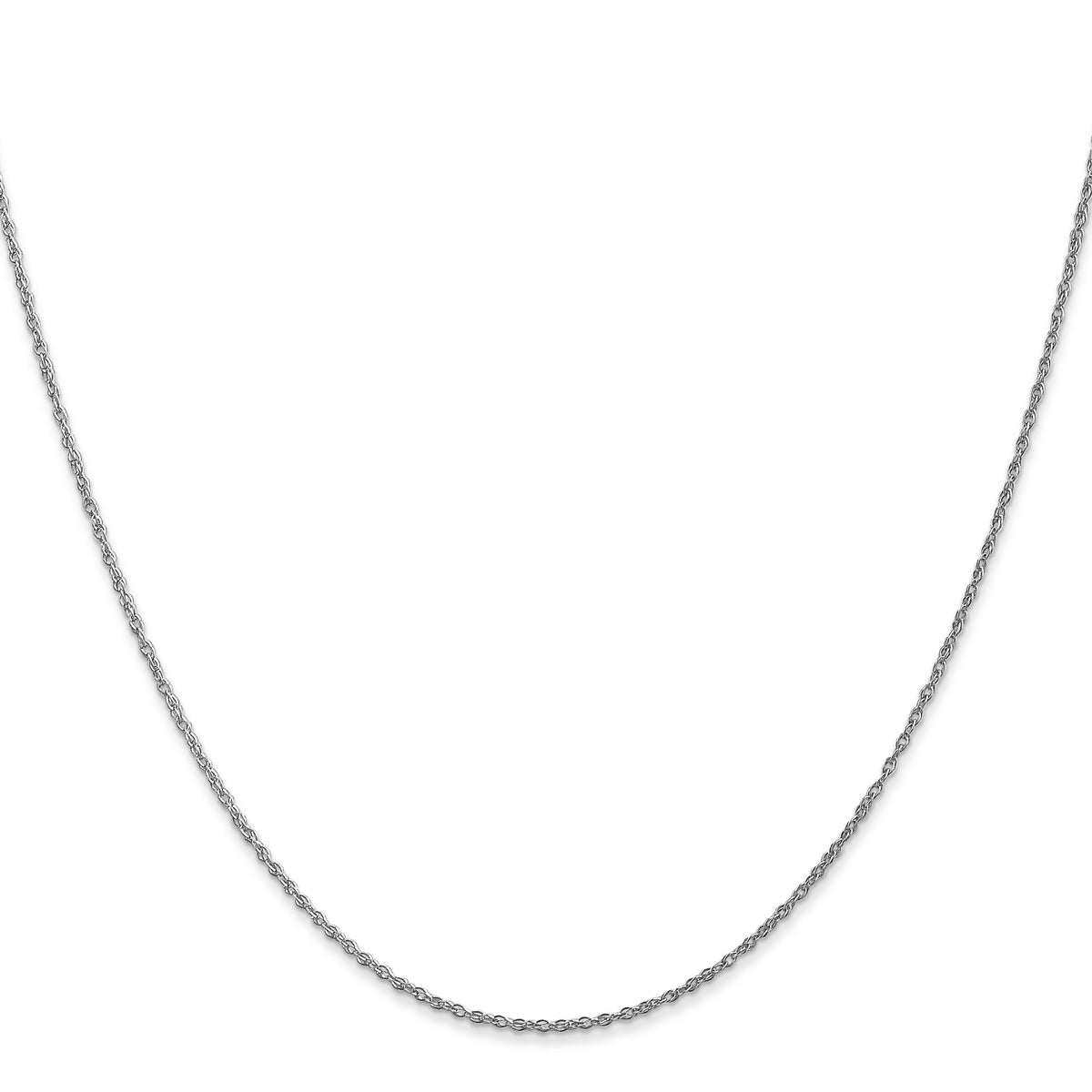 14k WG .8mm Polished Light Baby Rope Chain-PEN108-14