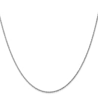14k WG .8mm Polished Light Baby Rope Chain-PEN108-22