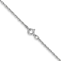 14k WG .8mm Polished Light Baby Rope Chain-PEN108-16